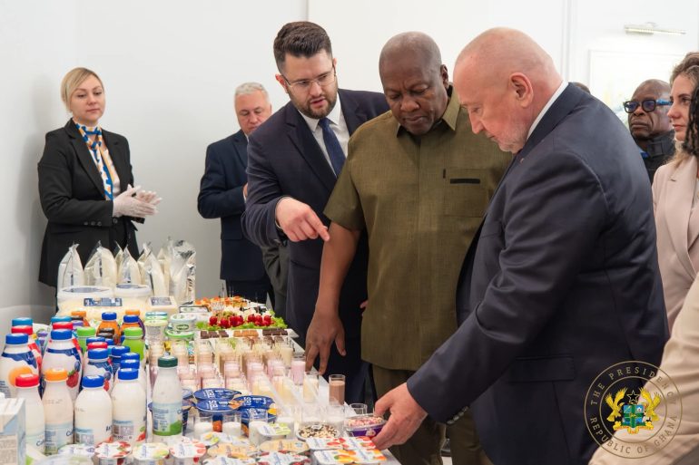 President Mahama tours Belarus agro-processing hub