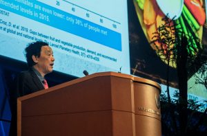 FAO Director-General QU Dongyu delivers a lecture during the 32nd International Horticultural Congress (IHC 2026) at Kyoto International Conference Center.©FAO/Hiroshi Yamauchi