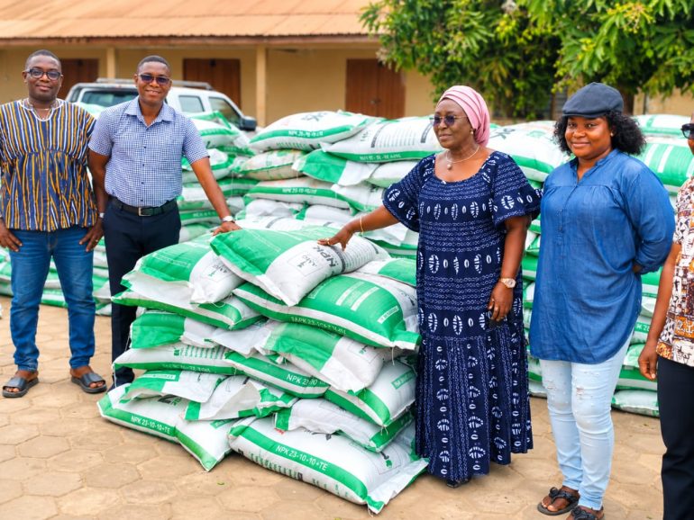 Ketu South MP supports farmers with 2,000 bags of fertilizer