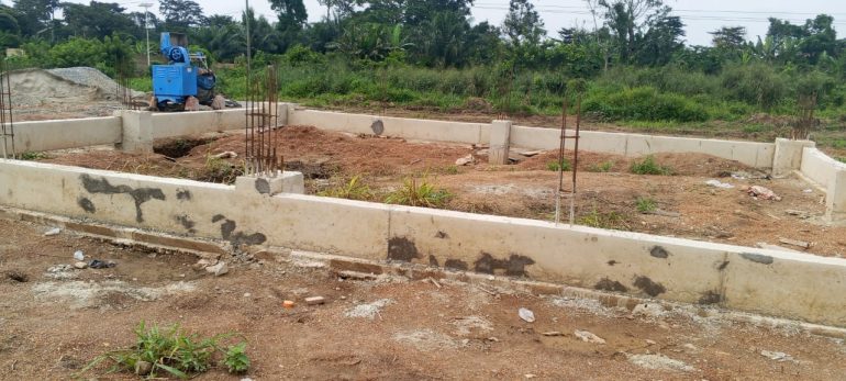 Construction of Kadjebi Farmer Service Centre 40% complete